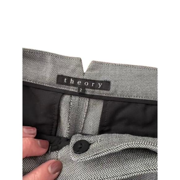 Vintage Theory Wool & Cotton Houndstooth Gray Trouser Pants - Picture 3 of 4